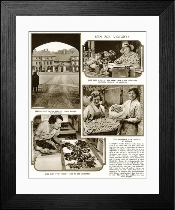 Framed Print : Silk production at Lullingstone Castle Framed Print : Silk production at Lullingstone Castle
