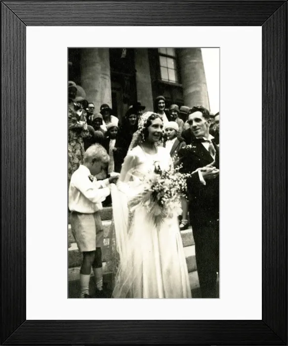 Framed Print : Marriage of Harold Barrett and Maudie Framed Print : Marriage of Harold Barrett and Maudie