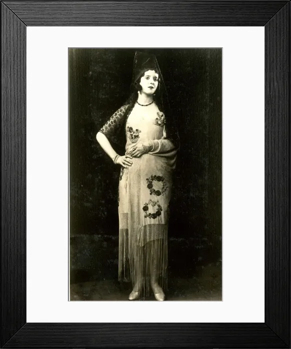 Framed Print : Vera Vivian, performer, in Spanish costume Framed Print : Vera Vivian, performer, in Spanish costume