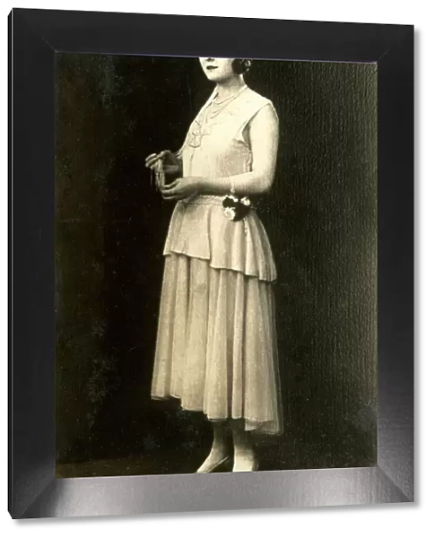 Vera Vivian, performer, in full length portrait photo