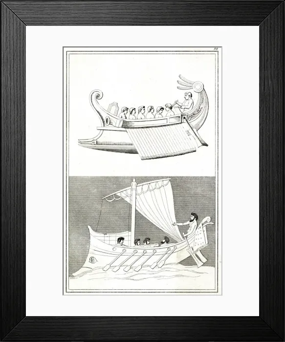 Framed Print : Ancient Greek ships - Galleys Framed Print : Ancient Greek ships - Galleys