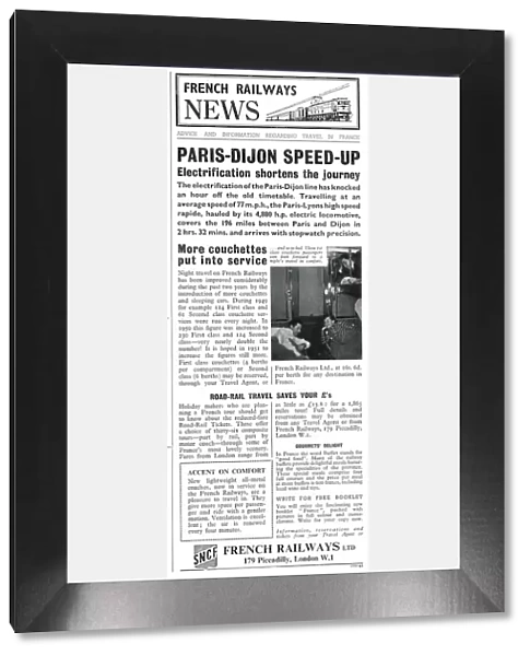 French Railway News - Paris-Dijon Speed-up