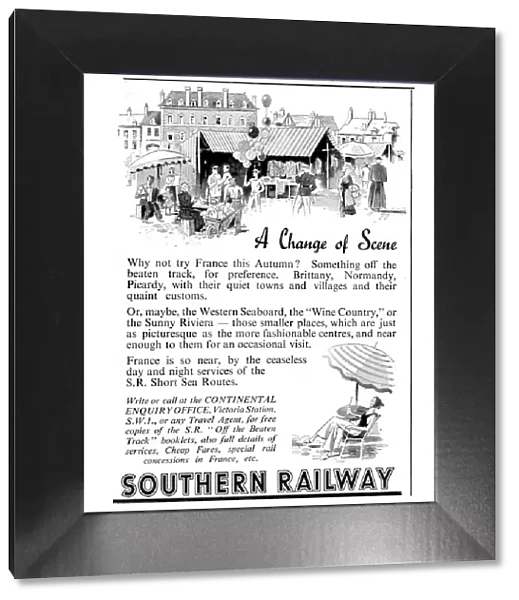 A Change of Scene - Advert for Southern Railway 1939