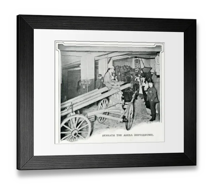 Framed Print : Beneath the arena at the London Hippodrome Framed Print : Beneath the arena at the London Hippodrome