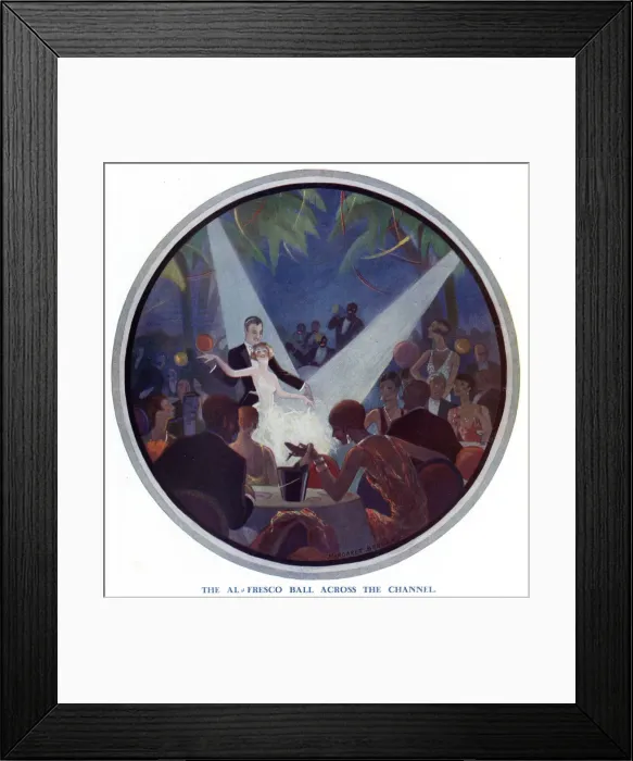 Framed Print : An Al Fresco Ball in France Framed Print : An Al Fresco Ball in France