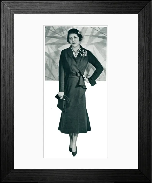 Framed Print : Tailored coat and dress by Jean Patou, 1931 Framed Print : Tailored coat and dress by Jean Patou, 1931