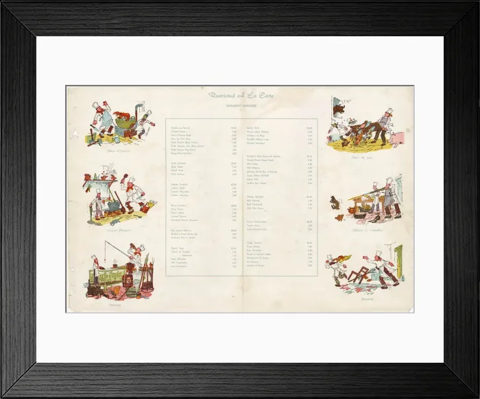 Framed Print : Menu card, Princes Restaurant, Singapore Framed Print : Menu card, Princes Restaurant, Singapore
