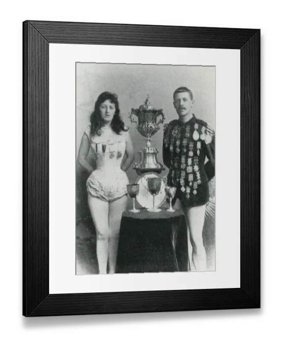 Framed Print : James & Marie Finney, exhibition swimmers at Hippodrome Framed Print : James & Marie Finney, exhibition swimmers at Hippodrome