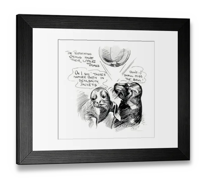 Framed Print : Performing seals at the London Hippodrome Framed Print : Performing seals at the London Hippodrome
