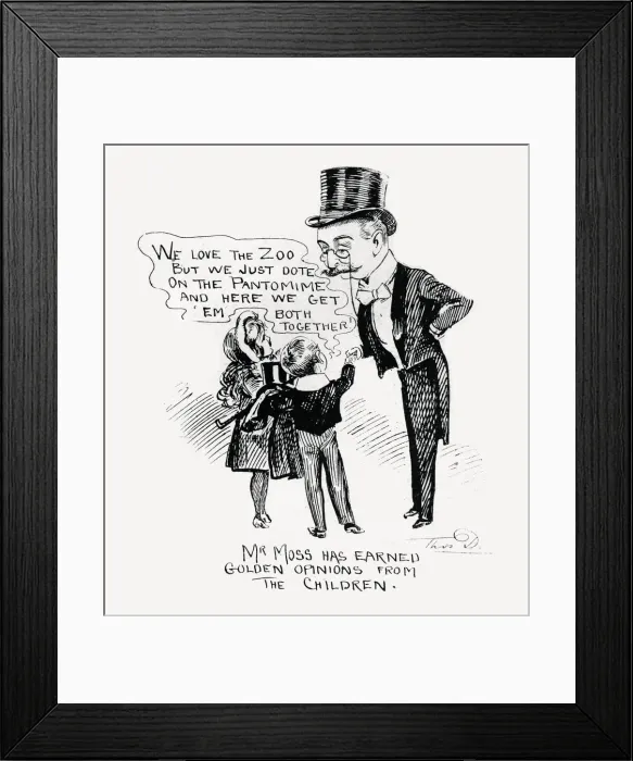 Framed Print : Edward Moss with children at the London Hippodrome Framed Print : Edward Moss with children at the London Hippodrome