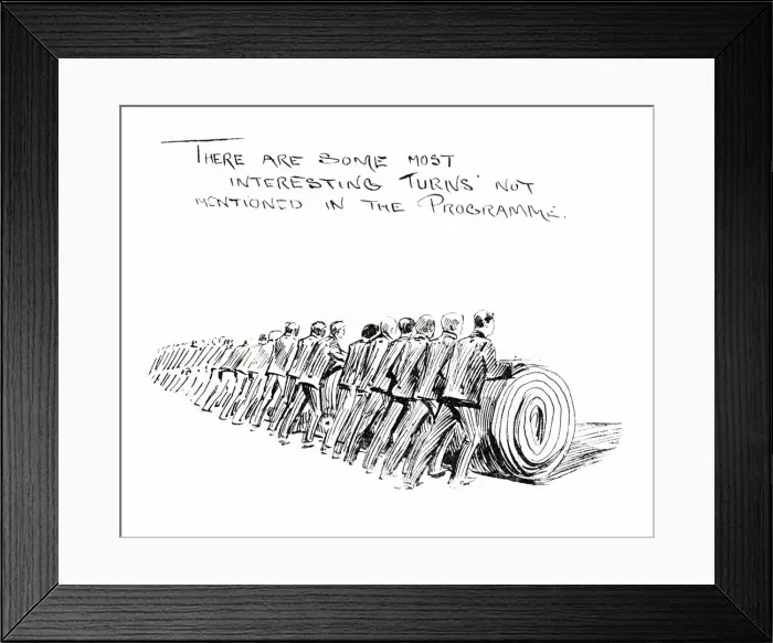 Framed Print : Rolling up the floor covering at the London Hippodrome Framed Print : Rolling up the floor covering at the London Hippodrome