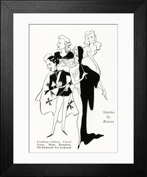 Framed Print : The leading ladies in Black Velvet at London Hippodrome Framed Print : The leading ladies in Black Velvet at London Hippodrome