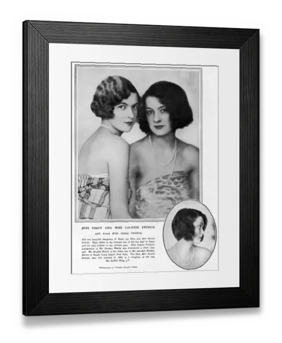 Framed Print : Miss Essex and Valerie French, Madame Yevonde Framed Print : Miss Essex and Valerie French, Madame Yevonde