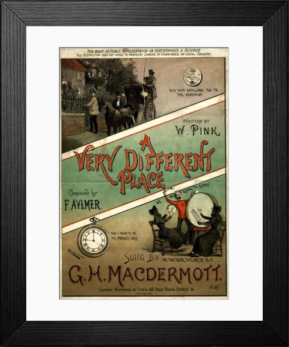 Framed Print : Music cover, A Very Different Place Framed Print : Music cover, A Very Different Place
