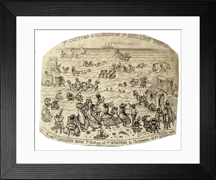 Framed Print : Cartoon, Customs & Manners of ye Englyshe People Framed Print : Cartoon, Customs & Manners of ye Englyshe People