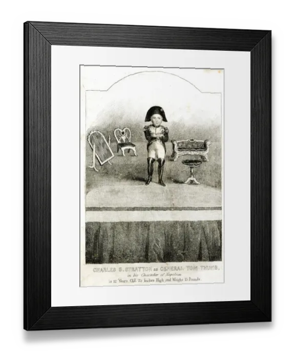 Framed Print : Charless Stratton, General Tom Thumb as Napoleon Framed Print : Charless Stratton, General Tom Thumb as Napoleon