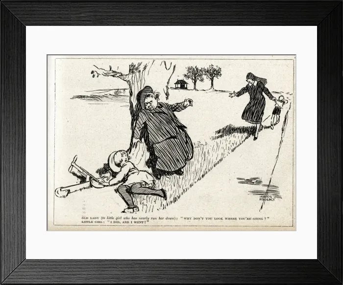 Framed Print : Cartoon, Why don t you look where you re going? Framed Print : Cartoon, Why don t you look where you re going?