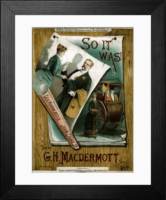 Framed Print : Music cover, So It Was Framed Print : Music cover, So It Was