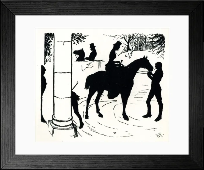 Framed Print : Silhouette, Preparing for the Hunt Framed Print : Silhouette, Preparing for the Hunt