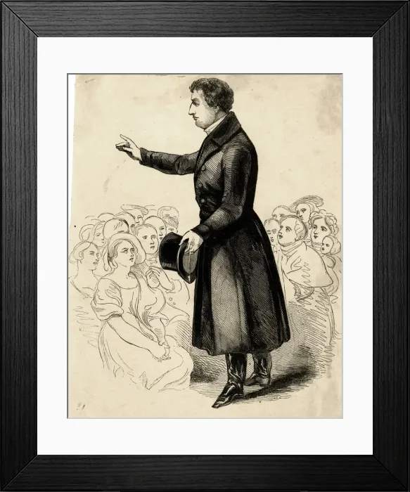 Framed Print : Rev Theobald Mathew administering Temperance Pledge Framed Print : Rev Theobald Mathew administering Temperance Pledge