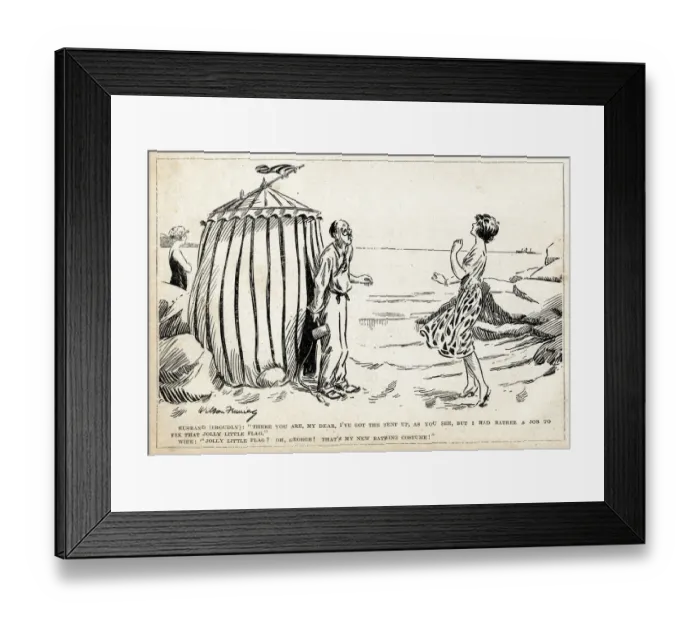 Framed Print : Cartoon, Installing the tent Framed Print : Cartoon, Installing the tent