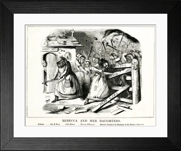 Framed Print : Cartoon, Rebecca and Her Daughters Framed Print : Cartoon, Rebecca and Her Daughters