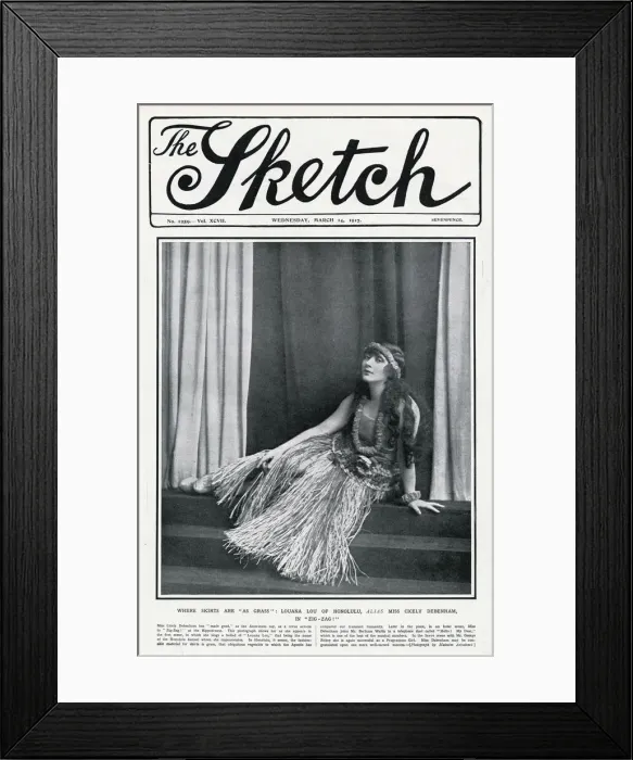 Framed Print : Sketch cover - Cicely Debenham in Zig-Zag, London Hippodrome Framed Print : Sketch cover - Cicely Debenham in Zig-Zag, London Hippodrome
