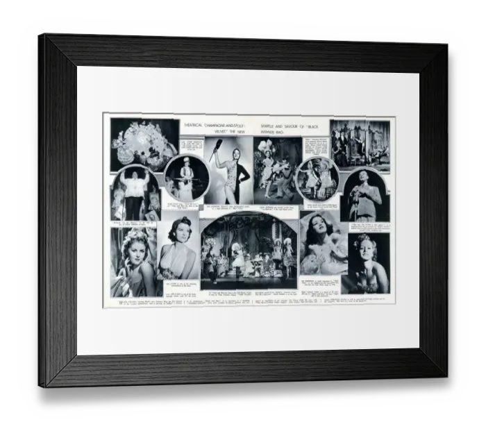 Framed Print : Black Velvet revue at the London Hippodrome Framed Print : Black Velvet revue at the London Hippodrome