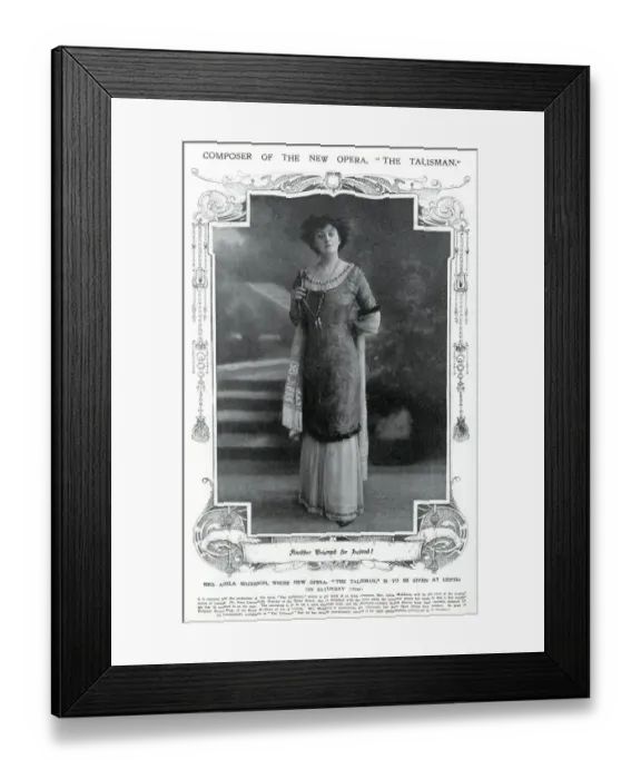 Framed Print : Miss Adela Maddison, composer of new opera Framed Print : Miss Adela Maddison, composer of new opera
