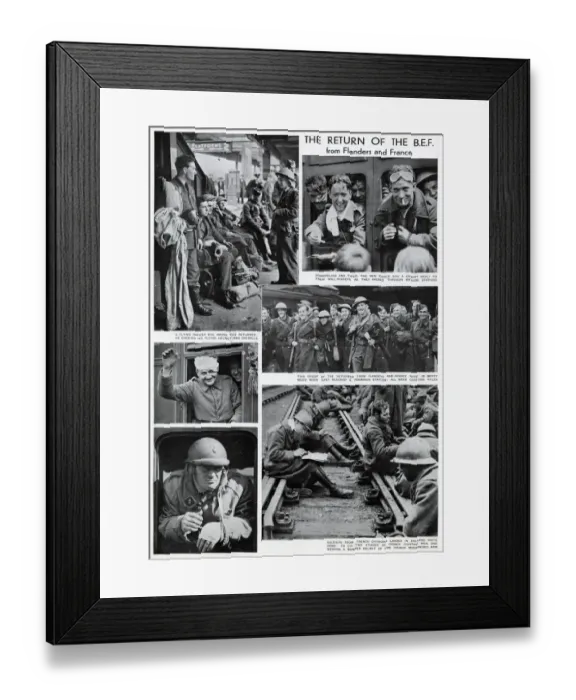 Framed Print : Return of British Expeditionary Force from Dunkirk, WW2