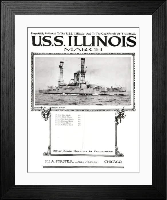 Framed Print : USS Illinois March Framed Print : USS Illinois March