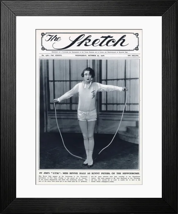 Framed Print : Sketch cover, Binnie Hale in Sunny at the Hippodrome Framed Print : Sketch cover, Binnie Hale in Sunny at the Hippodrome