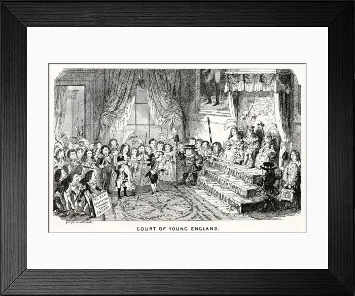 Framed Print : Cartoon, Court of Young England