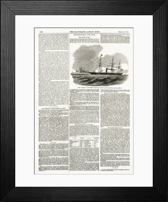 Framed Print : Preparations for Crimean War, The Baltic Fleet - HMS Miranda Framed Print : Preparations for Crimean War, The Baltic Fleet - HMS Miranda