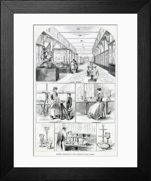 Framed Print : Elkington & Co, Electro-Plate Works, Birmingham Framed Print : Elkington & Co, Electro-Plate Works, Birmingham