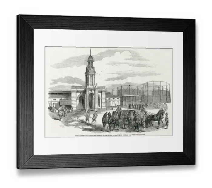 Framed Print : Lord Mayor visiting Gas Works at Bow, East London Framed Print : Lord Mayor visiting Gas Works at Bow, East London