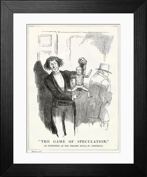Framed Print : Cartoon, The Game of Speculation Framed Print : Cartoon, The Game of Speculation