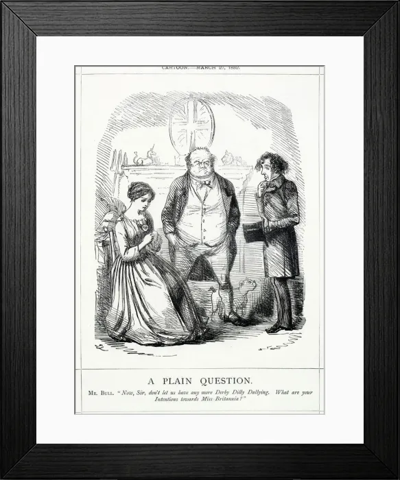 Framed Print : Cartoon, A Plain Question Framed Print : Cartoon, A Plain Question