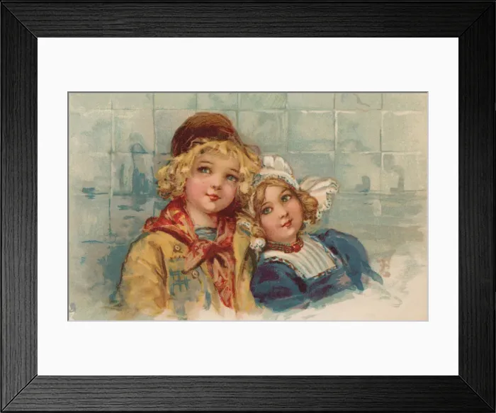Framed Print : Dutch boy & girl Framed Print : Dutch boy & girl
