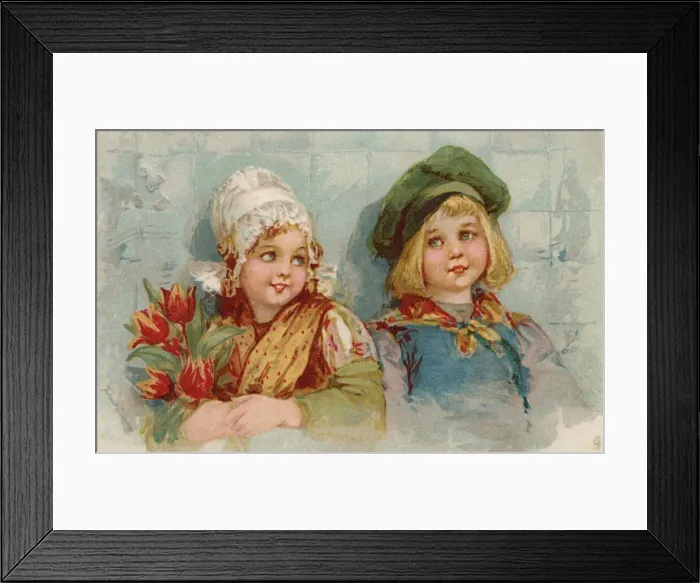 Framed Print : Dutch boy & girl Framed Print : Dutch boy & girl