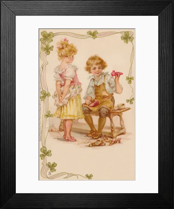 Framed Print : Country folk. Young cobbler Framed Print : Country folk. Young cobbler