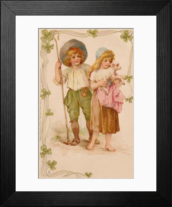 Framed Print : Country folk. Young shepherd Framed Print : Country folk. Young shepherd