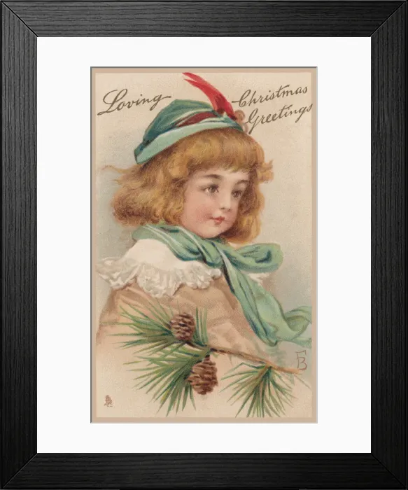 Framed Print : Boy with pine cones Framed Print : Boy with pine cones