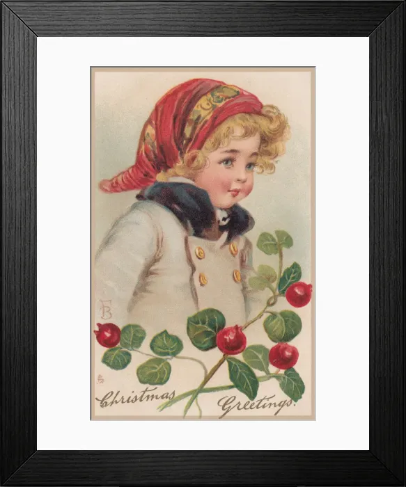 Framed Print : Girl in a red headscarf Framed Print : Girl in a red headscarf