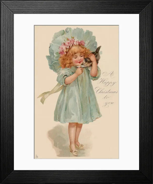 Framed Print : Girl in turquoise Framed Print : Girl in turquoise