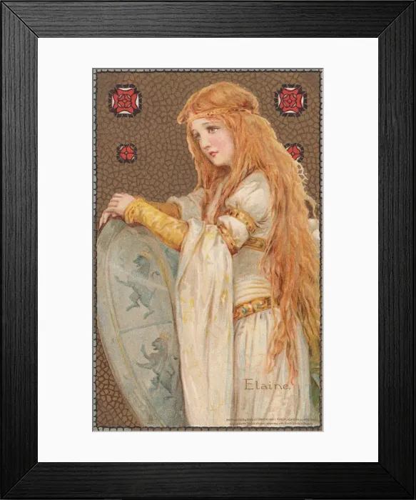 Framed Print : Elaine of Astolatis a figure inArthurian legend who dies of unrequited Framed Print : Elaine of Astolatis a figure inArthurian legend who dies of unrequited