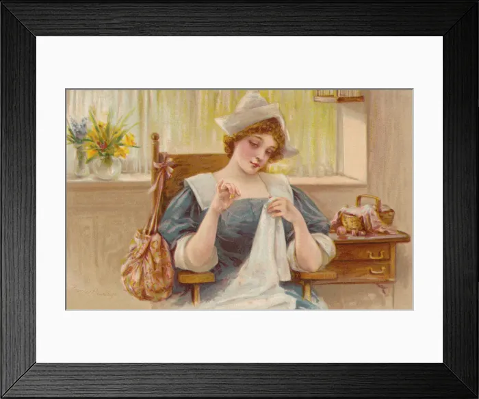 Framed Print : Girl in a bonnet Framed Print : Girl in a bonnet