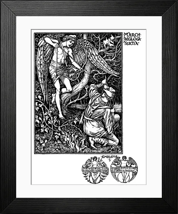 Framed Print : Shepherds Calendar - Months of the year - March Framed Print : Shepherds Calendar - Months of the year - March