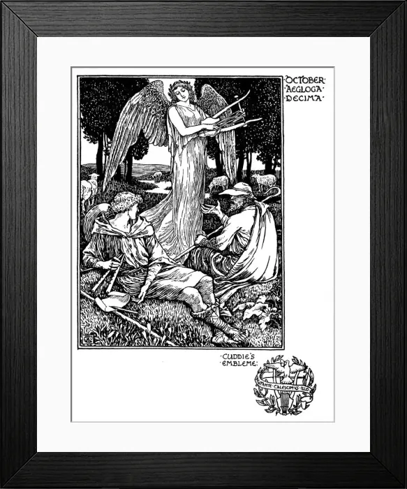 Framed Print : Shepherds Calendar - Months of the year - October Framed Print : Shepherds Calendar - Months of the year - October