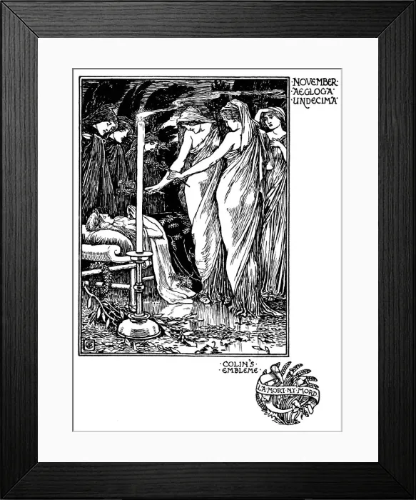 Framed Print : Shepherds Calendar - Months of the year - November Framed Print : Shepherds Calendar - Months of the year - November